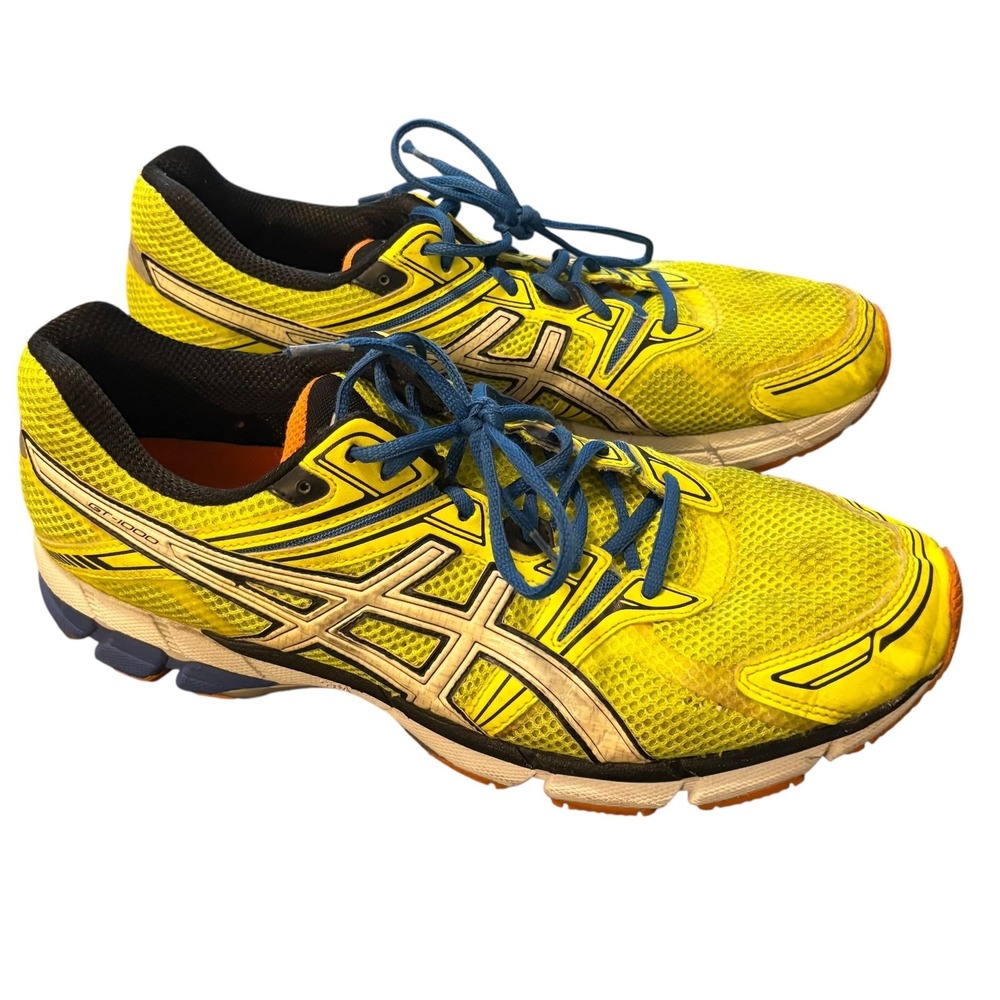 Asics Men's GT-1000 Running Shoes. size 13. Bright yellow. GUC